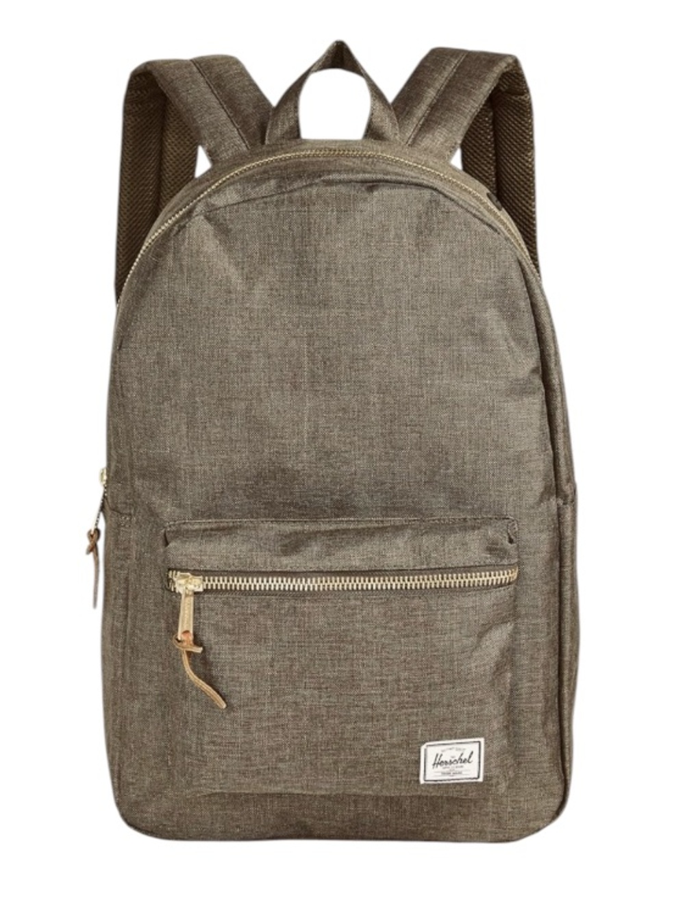 Herschel Supply Company  Unisex Brown Backpack with Antique Gold Zipper